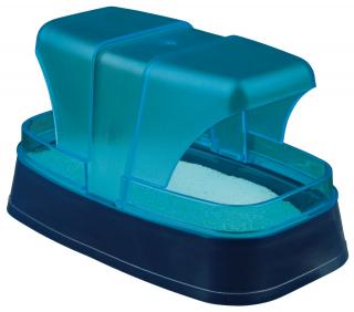 Cadita Nisip Pentru Hamsteri,17x10x10 cm, Gri Turcoaz, 63001t