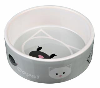 Castron Ceramic Mimi, Pentru Pisici, 0.3 l 12 cm, Diferite Culori, 24650