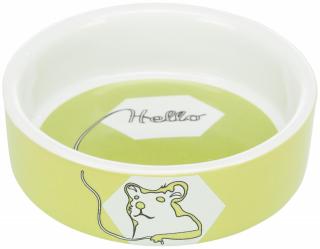 Castron Ceramic Pentru Hamsteri, Hello, 90 ml  8 cm, Diferite Culori, 60734