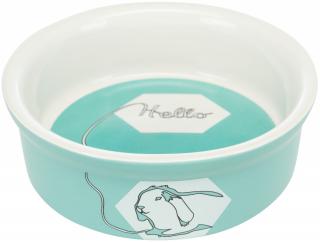 Castron Ceramic Pentru Iepuri, Hello, 240 ml  12 cm, Diferite Culori, 60736