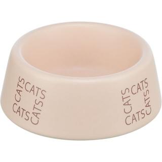 Castron Ceramic Pentru Pisici, 0.15 l o 12 cm, Roz, 25223