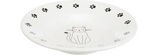 Castron Ceramic Pentru Pisici, 0.2 l  15 cm, Alb, 24651