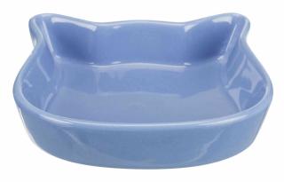 Castron Ceramic Pentru Pisici, Forma Cap Pisica, 0.25 l 12x12 cm, Diferite Culori, 24497