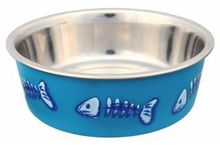 Castron Inox Cu Invelis Plastic Pentru Pisici, 0.3 l 12 cm, Diferite Culori, 25270