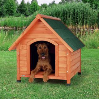 Casuta Cabana Din Lemn Pentru Caini, M: 77x82x88 cm, Maro, 39531t