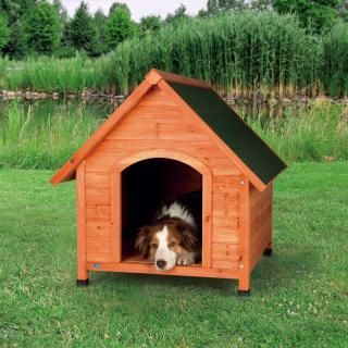Casuta Cabana Din Lemn Pentru Caini, M-L: 83x87x101 cm, Maro, 39532t