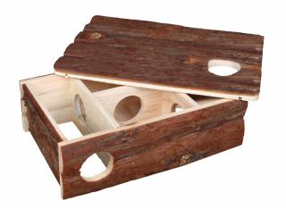 Casuta Labirint Pentru Rozatoare, Leif, Lemn, 35x11x25 cm, Maro, 6201t