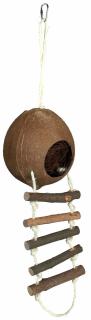 Casuta Nuca Cocos Pentru Rozatoare, Cu Scara, 13x56 cm, 62102t