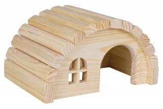 Casuta Pentru Hamsteri, Lemn, Semi-Circular, 19x11x13 cm, 61271t