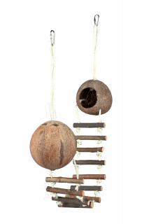 Casute Nuci Cocos Pentru Rozatoare, Cu Pod, 13x100 cm, 62103t