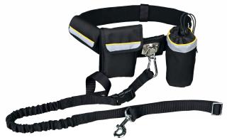 Centura Cu Lesa Pentru Jogging, 1.00-1.35 m 25 mm, Pana la 40 kg, Negru, 1275