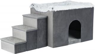Culcus Harvey Cu Trepte, 119x47x50 cm, Gri Alb Negru, 38039