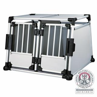 Cusca Dubla De Transport, Aluminiu, M-L: 93x64x88 cm, Pana la 50 kg, Argintiu Gri, 39345