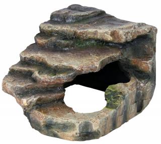 Decor Terariu, Colt De Stanca Cu Pestera Si Platforma, 14x11x14 cm, 76194