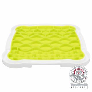 Farfurie Pentru Hranire Lenta, Lick,  n Snack, 20x20 cm, Lime Alb, 34952