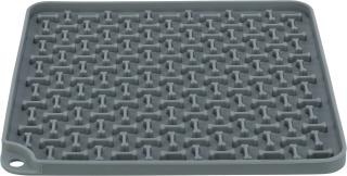 Farfurie Pentru Hranire Lenta, Lick,  n Snack, Silicon, 20x20 cm, Gri, 34983