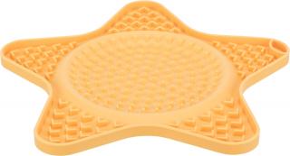 Farfurie Pentru Hranire Lenta, Lick,  n Snack, Stea, Silicon, 23.5 cm, Galben, 34982