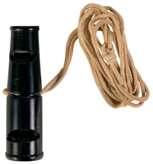 Fluier Din Corn De Bivol, Cu Snur De Piele, 6 cm, 2254t