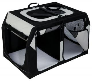 Geanta Transport Auto Cazare Caini, Vario Double, S: 91x60x61 57 cm, Negru Gri, 39725t