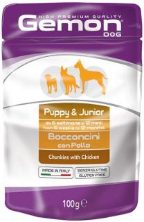 Hrana Umeda Pentru Caini, Gemon Puppy And Junior, Pui, 100 g