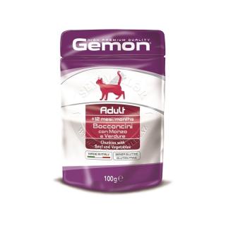 Hrana Umeda Pentru Pisici, Gemon Adult, Cu Vita Legume, 100 g