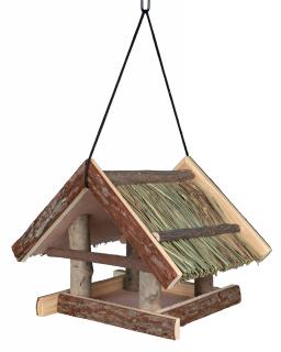 Hranitor Exterior, Suspendat, Tip Casuta, Lemn, 25x25x25cm, Nature, 55661