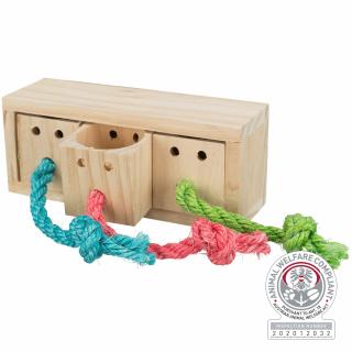 Jucarie De Strategie Pentru Rozatoare, Cub, Lemn, 15x5.5x6 cm, 62815t