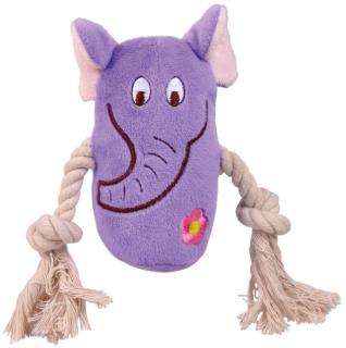 Jucarie Pentru Caini, Animal Plus Cu Sfoara, Cu Sunet, 13 cm 3618t