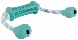 Jucarie Pentru Caini, Denta Fun, Stick Pe Sfoara, Aroma Menta, Cauciuc, 37x9 cm, 33771