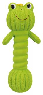 Jucarie Pentru Caini, Gantera Broasca, Latex, Cu Sunet, 18 cm, Verde, 34484