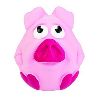 Jucarie Pentru Caini, HipHop, Porc, Latex, Cu Sunet, 11 cm, Roz, A401907
