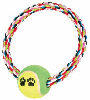 Jucarie Pentru Caini, Inel Sfoara Cu Minge De Tenis, 6 cm 18 cm 125 g 3266