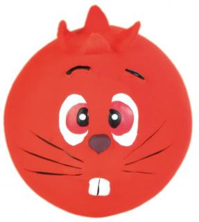 Jucarie Pentru Caini, Minge Chip Animal, Latex, Cu Sunet, 6 cm, Diverse Culori, 3504t