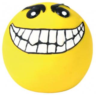 Jucarie Pentru Caini, Minge Smiley, Latex, Cu Sunet, 6 cm, Diverse Modele, 35266