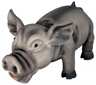 Jucarie Pentru Caini, Porc, Latex, Cu Sunet Original, 17 cm, Roz, 35490t