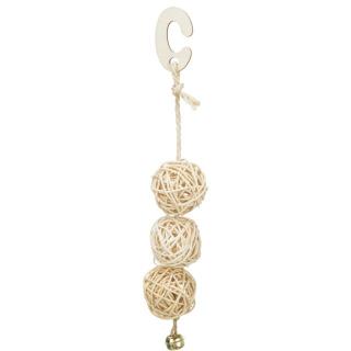 Jucarie Pentru Pasari, Mingi De Ratan, 24 cm, 51693t
