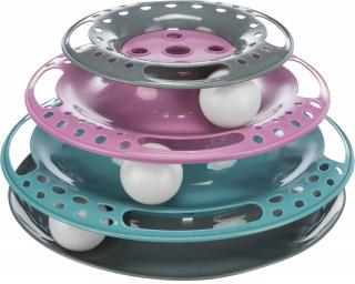 Jucarie Pentru Pisici, Circuit Turn Prinde Mingile, 25x13 cm, 41345t