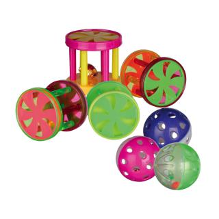 Jucarie Pentru Pisici, Minge Sau Rola, Plastic, Cu Sunet, 4.5 cm 4099t