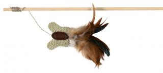 Jucarie Pentru Pisici, Undita Cu Fluture Si Pene 45 cm 45733t