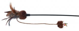 Jucarie Pentru Pisici, Undita Cu Minge De Plus Si Pene, 54 cm 45741