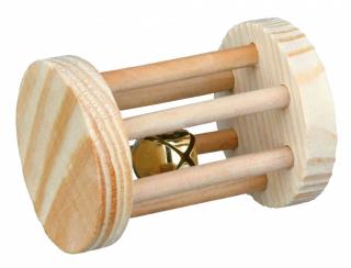 Jucarie Pentru Rozatoare, Rola Cu Clopotel, Lemn, 5x7 cm, 6184t