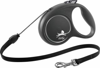 Lesa Flexi Black Design, Snur, M: 5 m 20 kg, Negru, 12261