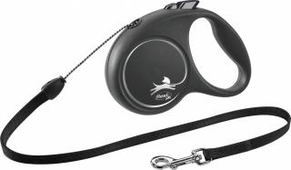 Lesa Flexi Black Design, Snur, S: 5 m 12 kg, Negru, 12251