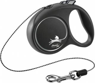 Lesa Flexi Black Design, Snur, XS: 3 m 8 kg, Negru, 12241