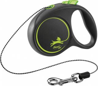 Lesa Flexi Black Design, Snur, XS: 3 m 8 kg, Verde, 12244