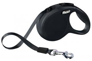Lesa Flexi Classic, Banda, XS: 3 m 12 kg, Negru, 11821