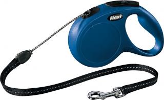 Lesa Flexi Classic, Snur, M: 5 m 20 kg, Albastru, 11792