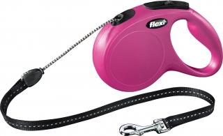 Lesa Flexi Classic, Snur, M: 5 m 20 kg, Roz, 11796