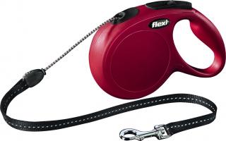 Lesa Flexi Classic, Snur, M: 8 m 20 kg, Rosu, 11813