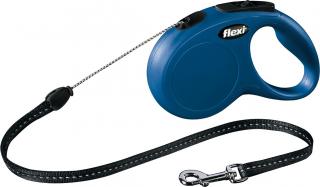 Lesa Flexi Classic, Snur, S: 5 m 12 kg, Albastru, 11782